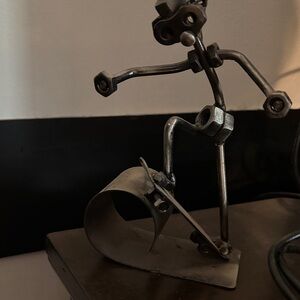 Industrial Metal Skateboarder Decor